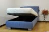 One and a half square storage bed with upholstered headboard