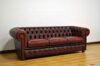 Vintage leather distressed Chester sofa