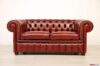 Antique vintage red Chester 2 seater sofa