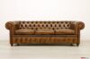 Chesterfield 3-seater brown sofa