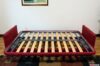 Sofa bed with wooden slatted base