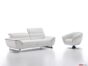 Modern white leather living room