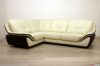 Two-color modern leather corner sofa