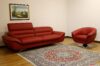 Modern red living room with swivel chair