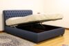 Chesterfield leather double storage bed