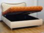 Lucia upholstered double bed with storage