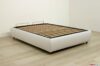 White leather double storage bed