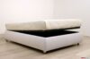 Bed with removable container cover upholstered in faux leather