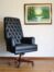 Black leather office presidential armchair