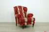 Armchair bergere in striped fabric