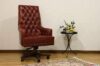 Genuine leather presidential armchair