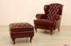 Classic upholstered armchair with ears