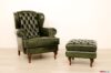 Classic armchair with capitonné backrest