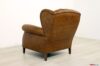 Back of the bergere armchair with leather ears