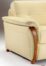 Wood and leather armrest