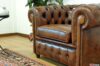 Chester armchair in vintage brown leather