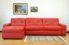 Modern leather sofa with peninsula