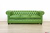 Pea green chesterfield sofa