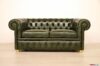 Chesterfield sofa with gold feet