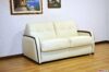 Leather and wood venghé sofa bed