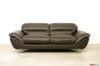 Brown modern sofa with steel feet