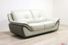 Modern 2-seater gray thick leather sofa
