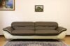 Modern 3-seater maxi sofa 240 cm brown and cream