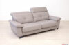 Modern sofa with reclining headrests and high chrome steel feet