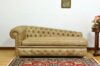 Vintage Chesterfield sleeper in distressed leather