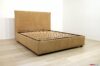 Simple beige double bed with removable cover