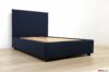 One and a half bed in navy blue fabric