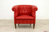 Red leather bedroom cockpit armchair