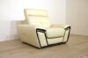 Modern leather armchair with relaxing headrest