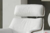 Adjustable headrest of modern armchair