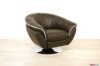Brown modern swivel armchair