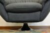 Swivel chromed modern armchair