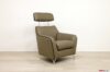 Modern armchair with height adjustable headrest