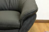 Anthracite leather armrest armchair