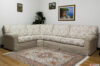 Classic corner sofa with floral fabric