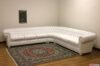 White leather Chesterfield corner sofa