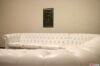 White curved Chester sofa