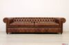 Brown leather large Chesterfield sofa