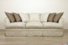 Classic white 3-seater sofa