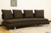 Curved sofa without armrests removable cover