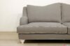 Seat with curved back and white lacquered feet