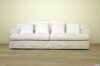 Classic custom-made sofa in white cotton fabric