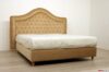 Upholstered double bed with classic capitonné headboard