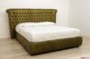 Green leather classic leichester bed