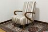 1950s armchair with wooden armrests