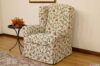 Armchair bergère in floral gobelin fabric